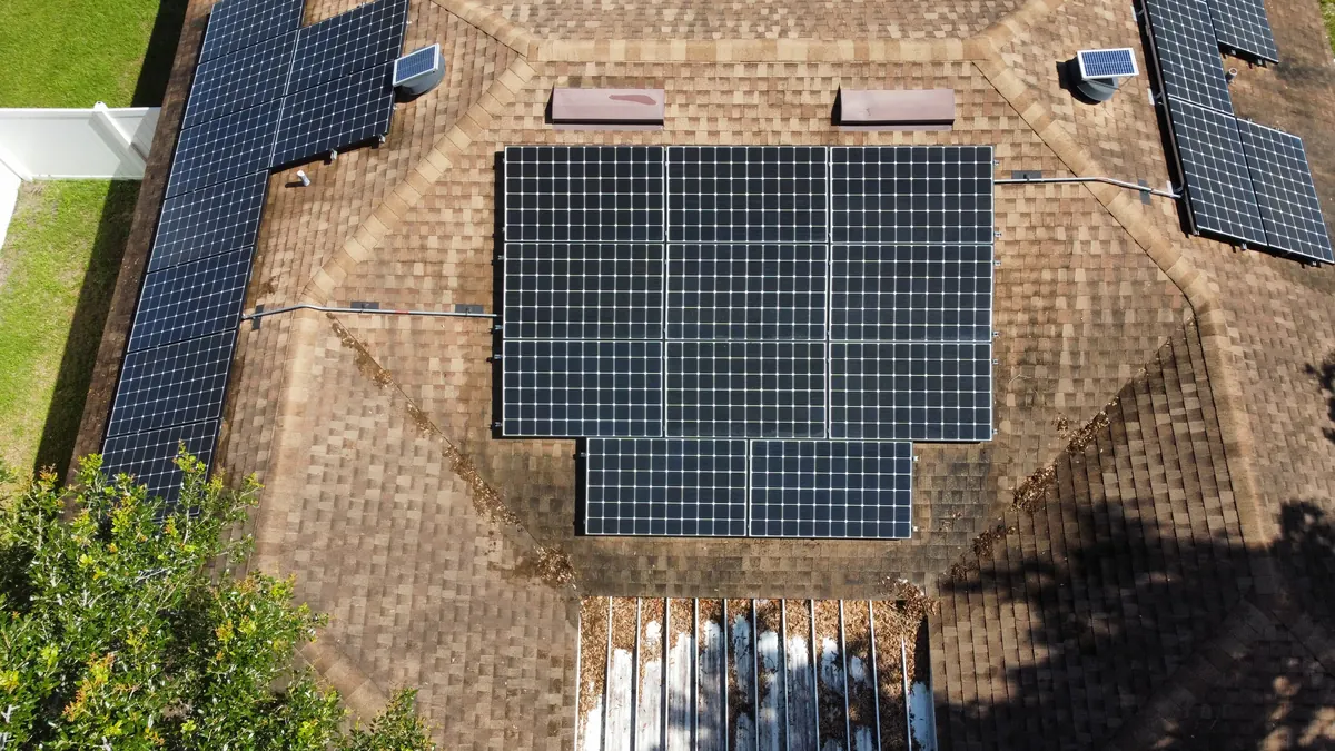 After solar panel cleaning in Central Florida